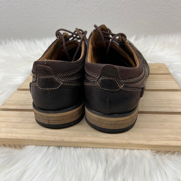 Steve Madden Kesslo Mens Brown Lace Up Leather Cap Toe Oxford Size 9 - Picture 6 of 7